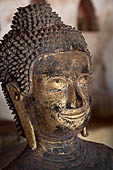 Vientiane, Laos - Wat Si Saket, The gallery around the sim houses thousands of Buddha statues in various mudras, dating  from the 16th century.